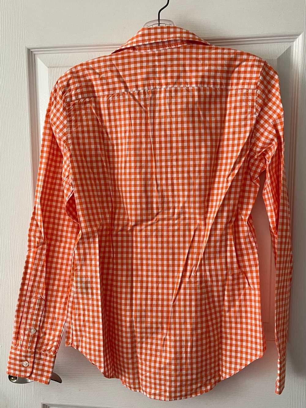 Ralph Lauren Orange and White Gingham Button-Down Shirt - Picture 3 of 3
